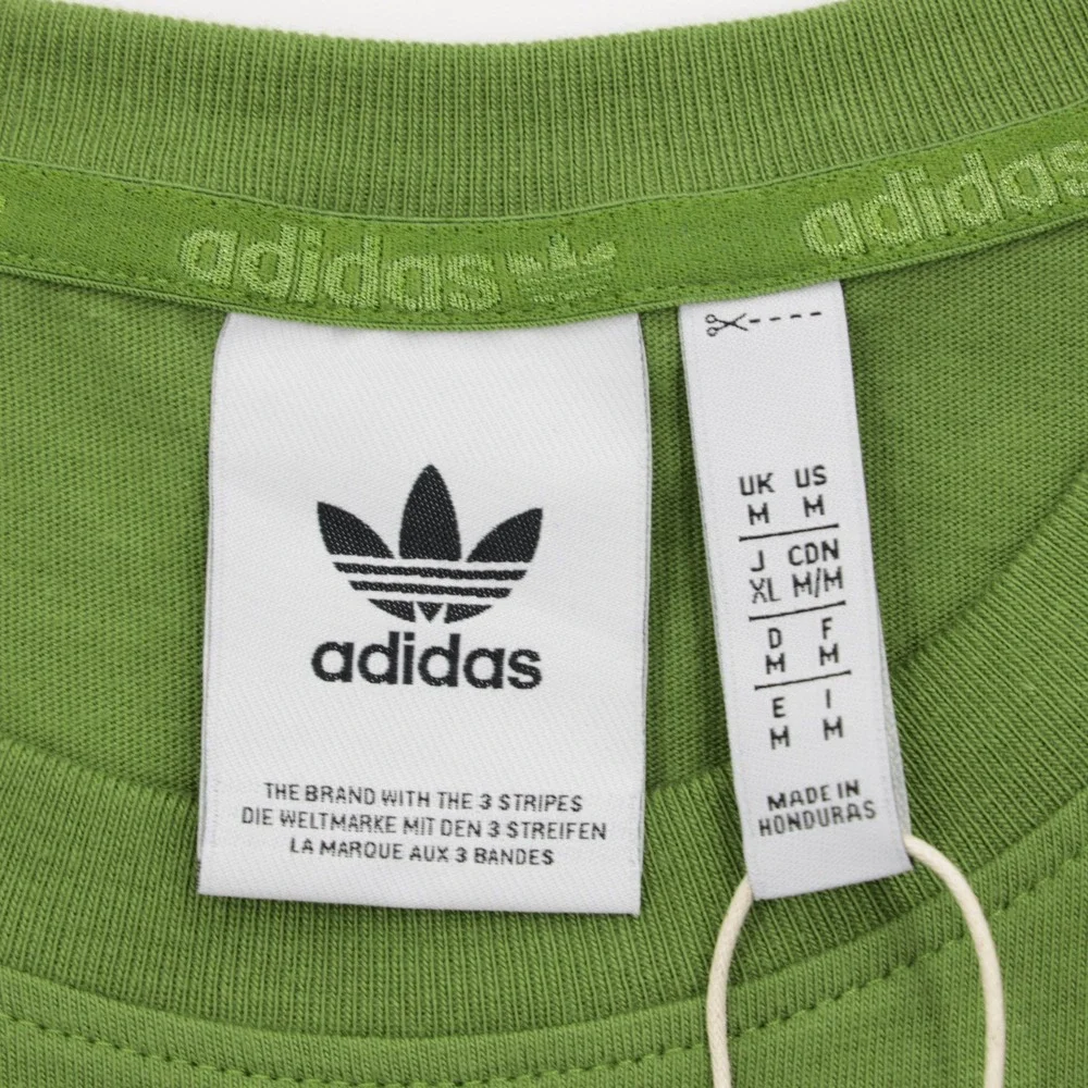 Adidas Originals Men's Crew Neck Short‎ Sleeve Trefoil Logo Tee Green Size M - Picture 11 of 11